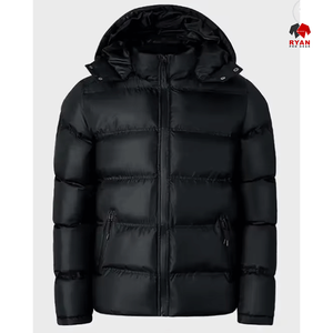 Chaqueta Acolchada Informal para Hombre con Capucha y Cierre de Cremallera Ryan Pro Gear, Impermeable y Antibacteriana - Product Image 1