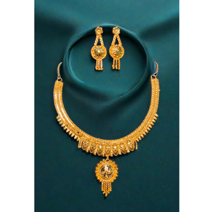 ชุดต่างหูสร้อยคอพร้อมต่างหูชุบทอง22K ชุดเครื่องประดับชุดสร้อยคอต่างหู - Product Image 1