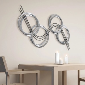 Escultura de pared de metal hecha a mano de primera calidad, Arte abstracto contemporáneo para una decoración elegante del hogar y la Oficina - Product Image 5