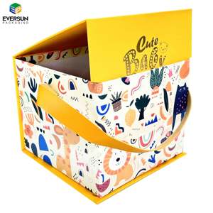 Caja <span class=keywords><strong>de</strong></span> embalaje <span class=keywords><strong>de</strong></span> regalo con diseño <span class=keywords><strong>de</strong></span> animales con cierre magnético personalizado <span class=keywords><strong>de</strong></span> alta gama con mango <span class=keywords><strong>de</strong></span> cartón rígido para regalos <span class=keywords><strong>de</strong></span> recién nacidos para Baby Shower - Product Image 3