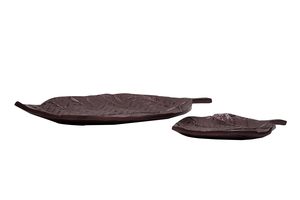 Plateau de service en métal de forme de feuille antique de haute qualité, respectueux de l'environnement, pour les occasions festives, les événements sociaux, inspiré d'Instagram pour le service - Product Image 4