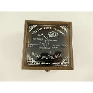 Sextant nautique de luxe décor à la maison fabriqué à la main en laiton or Sextant Smart boîte personnalisée emballé Souvenir idées cadeaux promotionnels - Product Image 2