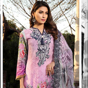 Ensemble 3 pièces brodé floral Dahlia Chase Value pour printemps-été - Costume cousu 4405 - Product Image 3