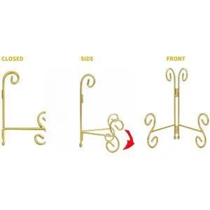 Elegant Gold Color Plated <b>Display</b> Rack in Heavy Metal Perfect for Kitchenware <b>Tabletop</b> <b>Display</b> and Hotel Ware Use Top Design - Product Image 6