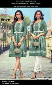 High On Demand Latest Soft <b>Viscos</b> With Printing Work Kurti Manufacturer From India At Wholesale Rate - Product Image 4