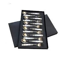 Juego de cubiertos de acero inoxidable de alta calidad con mango de nácar, cubiertos elegantes para el hogar y fines de regalo - Product Image 5