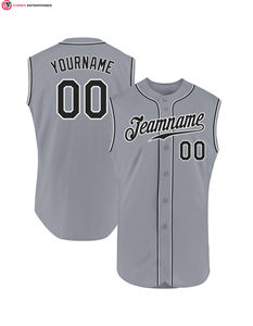 Maillot sans manches de baseball à boutons complets Gilet sans manches personnalisé pour équipe de baseball Maillot de baseball d'entraînement sans manches - Product Image 5