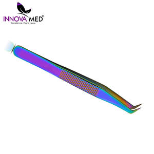 Pinces professionnelles pour extensions de cils en acier inoxydable avec pointe en fibre, pinces à volume pour cils pour salons de beauté et artistes en cils, OEM - Product Image 3