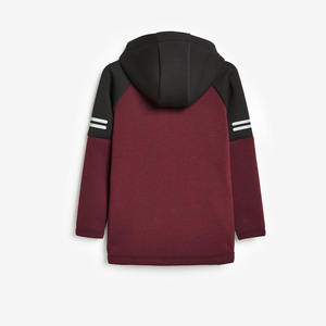 Boys Color Block <b>Hoodie</b> Cotton Blend Contrast Panel Design Kangaroo Pocket / Perfect For Trendy Street Looks Zipper Closure 2026 - Product Image 5