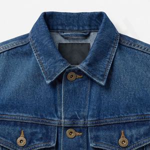 <b>Men</b> Denim Jacket Cotton Fabric Classic Collar Solid Customized Color Design <b>Long</b> Sleeve <b>Coat</b> Stylish Outerwear Casual Streetwear - Product Image 4