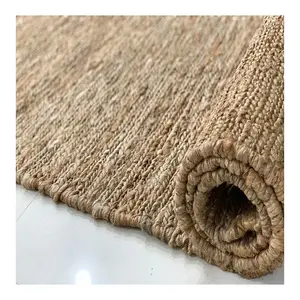 Pet Eco friendly Indoor Outdoor Stain Resistant Reversible Anti Slip Soft Washable Fireproof Handmade Hemp Jute Sisal Rug Carpet