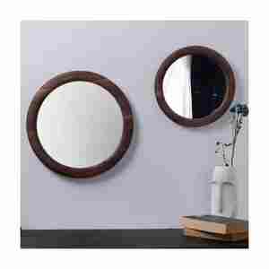 Hot Selling With Reasonable Price Hand Crafted Table <b>Mirror</b> <b>Round</b> Wooden Frame Manufacturer & Exporter With High Quality - Product Image 1