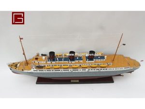 Gia Nhien Fabricant Design Personnalisé SS Queen of Bermuda Bateau de croisière MODÈLE EN BOIS Artisanat en bois MODÈLE DE BATEAU - Product Image 2