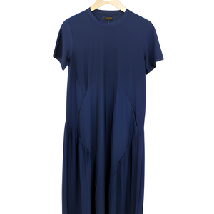 Vestido largo informal de alta calidad para mujer, cómodo, de manga corta, poliéster duradero, sensación suave al tacto, patrón sólido, marca - Product Image 4