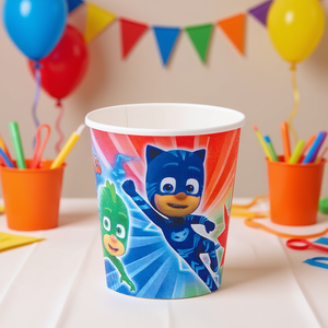 Vasos de Papel de Pj Masks de 8 Onzas, Artículos para Fiestas, Suministros para Cumpleaños Infantiles - Product Image 3
