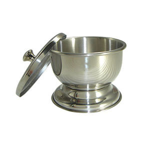 Tazón de acero inoxidable con elegantes ralladores de metal de superficie de corte curvo y tijeras afiladas para afeitar las cutículas del cabello - Product Image 6