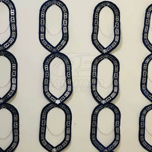 Tablier maçonnique de luxe brodé de fils d'or et d'argent, design artisanal, tablier de maître maçon - Product Image 5