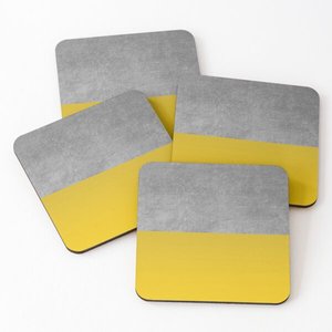 Dessous de verre de marque antidérapants en bois de manguier/d'acacia sur des sous-verres de service à thé imprimés Ensemble de 4 pièces accessoires de cuisine sous-verres - Product Image 6