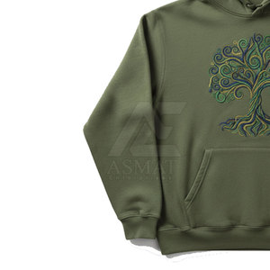 Sudadera con capucha bordada personalizada de alta calidad para hombre al por mayor, sudadera con capucha bordada de algodón OEM para adultos - Product Image 4