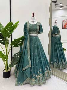 Nuevos Lehengas de Novia de Diseñador con Bordado y Lentejuelas, Dupatta, Ropa India y Pakistaní - Product Image 5