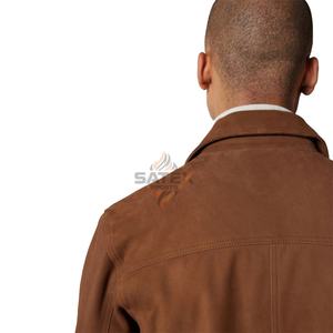 Luxury Style High Quality Unisex Leather <b>Suede</b> <b>Jacket</b> Windproof Patchwork Embroidery Vintage Style OEM Custom Service - Product Image 4