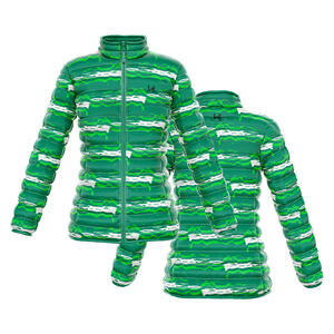 Custom Sublimated Ladies Long Sleeves Quilted Zipper Puffer Jacket Cotton Filled Waterproof Breathable Bubble Jacket for Women - Product Image 6