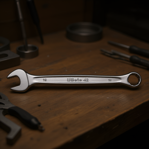 Chiave Combinata Cromata con Estremità Aperta e Anello Piegato - Product Image 3