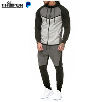 Chándal de invierno con capucha de forro polar técnico ligero y transpirable con estampado de leopardo para hombre, 100% algodón, OEM, corte regular
