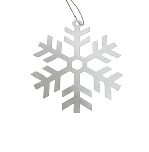 Décoration de la maison flocon de neige décoratif suspendu de noël en fer couleur argent antique fait à la main en gros en vrac - Product Image 1