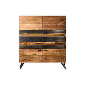 Live Edge nuevo mejor gabinete de madera de mango unidad de almacenamiento moderna plegable resistente al agua muebles hechos a mano multifuncionales OEM/ODM - Product Image 2