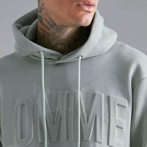 Sudadera con Capucha Estampada en Relieve de Algodón Combinado para Hombre, Color y Talla Personalizados, Más Vendida al por Mayor, Precio Razonable - Product Image 6