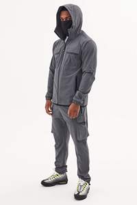 Chándales informales de invierno de 2 piezas para hombre, conjuntos de pantalones deportivos para correr de talla grande, ropa deportiva informal de invierno para hombre al por mayor - Product Image 2