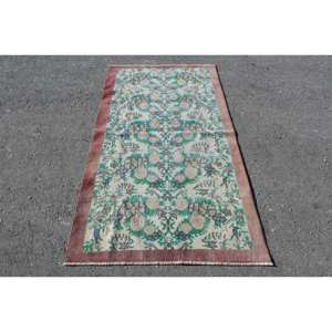 พรมตุรกีวินเทจสีเขียวคลาสสิคพรมปูพื้นขนาดใหญ่36x66ฟุตแบนสานลายโถงทางเดินสำหรับตกแต่งห้องนั่งเล่น - Product Image 1