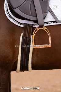 Bajo MOQ Circunferencia de caballo de cuero Personalizado Estilo inglés occidental OEM Circunferencia de equitación de cuero genuino Proveedor al por mayor tendencia 2025 - Product Image 3
