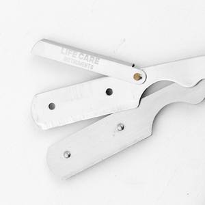 Cắt cổ họng dao cạo Kit với tay cầm bằng gỗ thép không gỉ cắt tóc cạo râu dao cạo cho ria mép & Beard Shaper Pouch bao gồm - Product Image 4