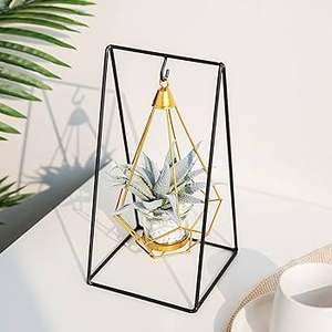 Hogar Hotel Decoración Aparato Centro de mesa Vajilla T-light Holder Diseño más popular Alambre de metal Portavelas Acabado dorado - Product Image 1