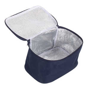 Petit sac isotherme bleu marine 600D réutilisable avec fermeture à glissière capacité de 15L pour les pique-niques en plein air - Product Image 1