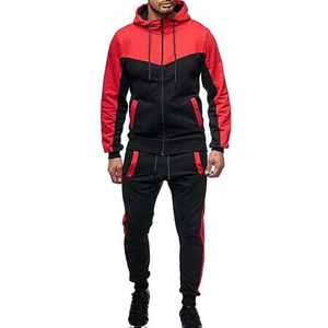 Survêtements d'hiver en coton pour hommes-Imprimé à la mode/Patchwork/Design uni, Jogging Slim Fit pour les sports décontractés - Product Image 3