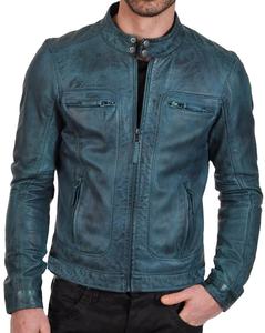 Veste de moto en cuir blanc pour homme, haute qualité, tendance, vente en gros OEM, logo personnalisé, modèle 2026 - Product Image 1