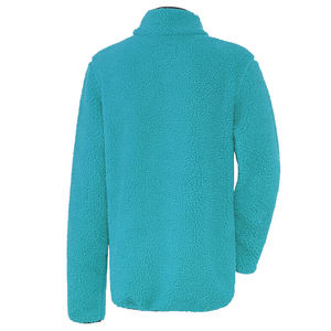 Custom <b>Women's</b> Winter warm Trendy Full Zipper Orange <b>Sherpa</b> Fleece <b>Jackets</b> Long Sleeve Relaxed Teddy fleece Coats with Pockets - Product Image 5