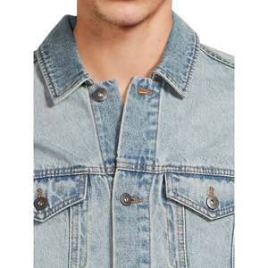 Chaquetas vaqueras holgadas con botones de estilo callejero de alta calidad, ropa para exteriores, chaqueta vaquera de gran tamaño lavada con ácido para hombres - Product Image 6