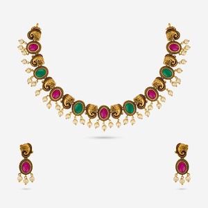 Wedding Vintage Gold Zinc Alloy Animal Shape Short <b>Necklace</b> 188718 - Product Image 1