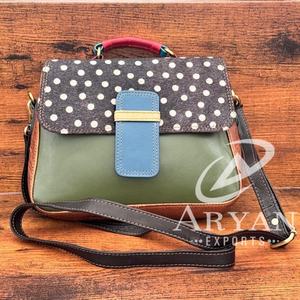 Vrais cheveux sur cuir imprimé Animal cuir recyclé femmes sacs à main à bandoulière coloré polyvalent en cuir véritable poignée supérieure sacs à main - Product Image 1