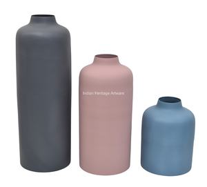 Vases à fleurs en fer de style zen asiatique traditionnel IHA en gros, différentes tailles pour la décoration de mariage et de la maison - Product Image 3