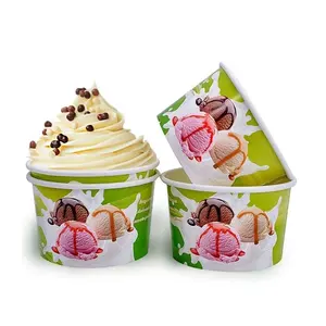 Hot Sale - Cheap price Disposable Single Wall Paper Cup in Vietnam - Custom Logo and Printing Ice Cream Cup Frozen Yogurt Bowls