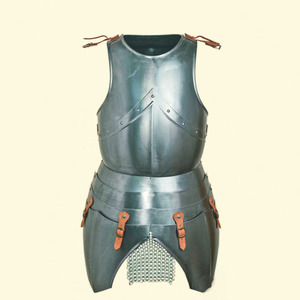 Armure de plaque italienne Harnais médiéval Réplique historique durable en métal Acier Laiton Fer Style antique Reconstitution Artisanat - Product Image 1