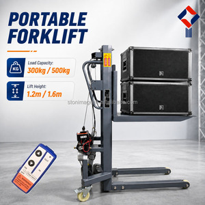 Small Electric <b>Forklift</b> Lightweight Electric Cargo Handler 1.2m 1.6m Portable Mini <b>Forklift</b> Goods Lifter - Product Image 1