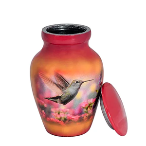 Design d'urnes à jetons à thème coloré avec une urne de crémation en métal personnalisée, meilleurs produits funérailles pour les cendres humaines, Mini fournitures de vente en gros - Product Image 2