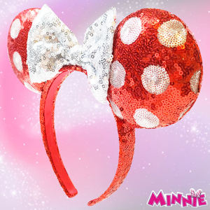 Bandeaux Minnie Licenciés en Gros - Serre-têtes Colorés à Pois pour Enfants - Accessoire Cheveux pour Fête d'Anniversaire, Parc à Thème, Vacances - Product Image 1