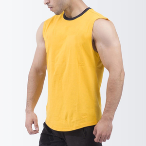 Débardeurs pour hommes débardeur personnalisé 100% coton chemise de sport sans manches avec tissu doux gym T-shirt sans manches pour hommes - Product Image 4